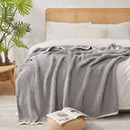 reversible microfiber waffle knit throw