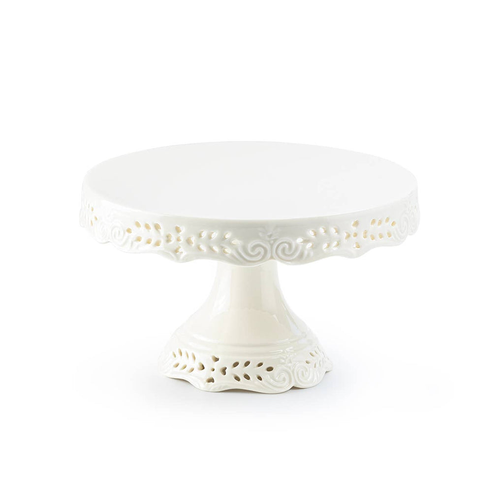 white victorian fine porcelain cake stand