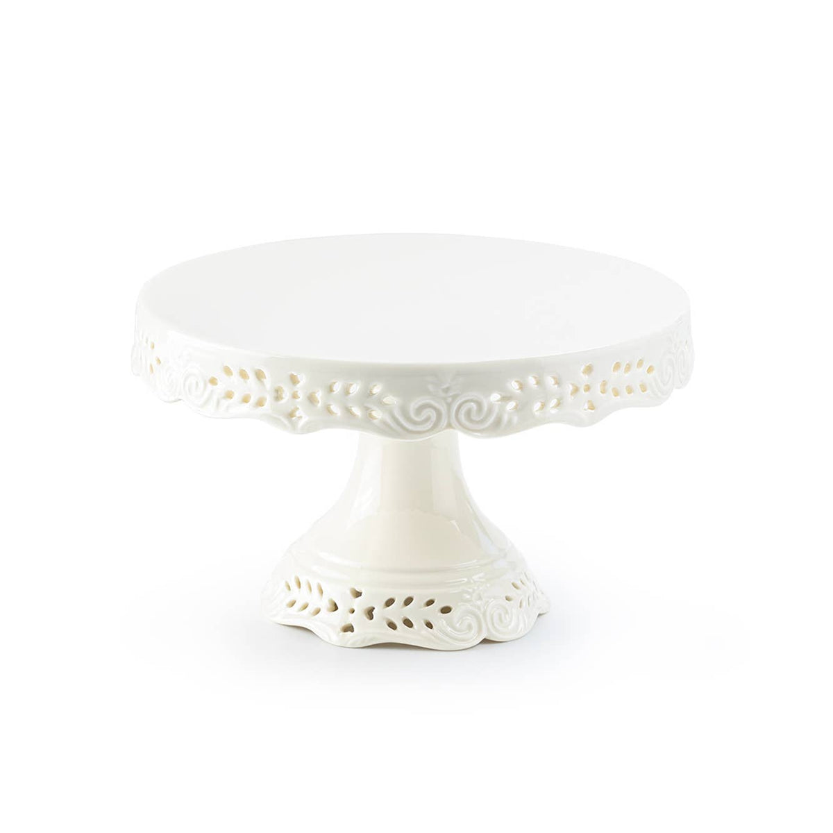 white victorian fine porcelain cake stand