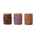 velvet ribbon on wooden spool - large