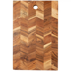 large acacia chevron serving board