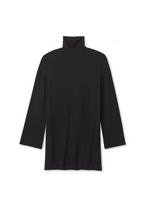 the anette brushed sweater dress in black