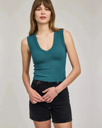 crawford tank top in lagoon