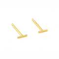 petite gold bar studs