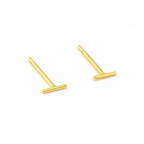 petite gold bar studs