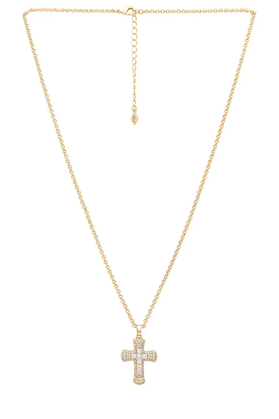 the donatella cross necklace - white