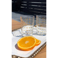 gold polka dot drinking glasses