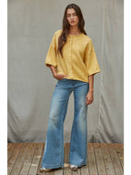 knit short sleeve in cornflower