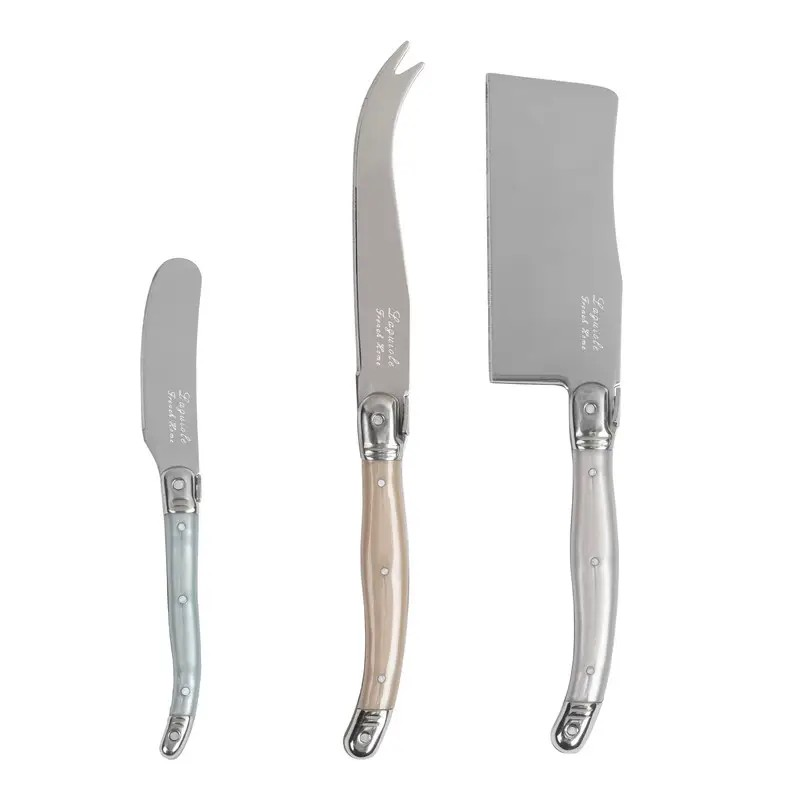 3-piece cheese knife set MOP handle