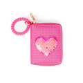 spiral strap kids wallet - hot pink