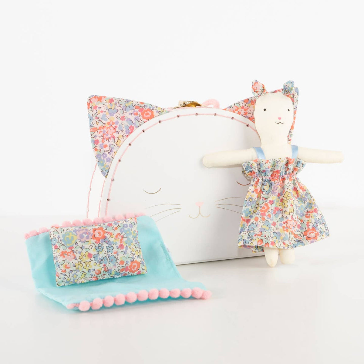 floral kitty mini suitcase