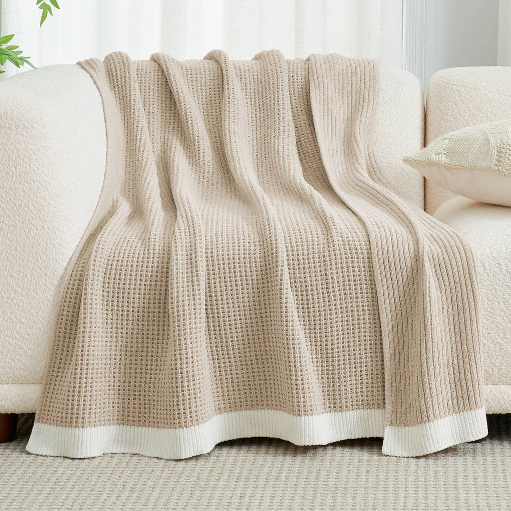 reversible chenille waffle throw - 50x60