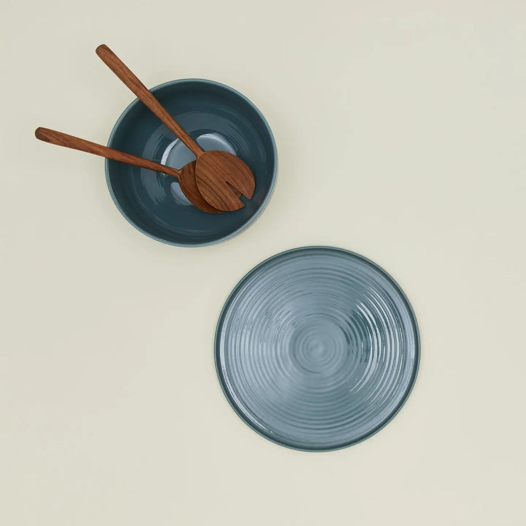 essential serving bowl in peacock