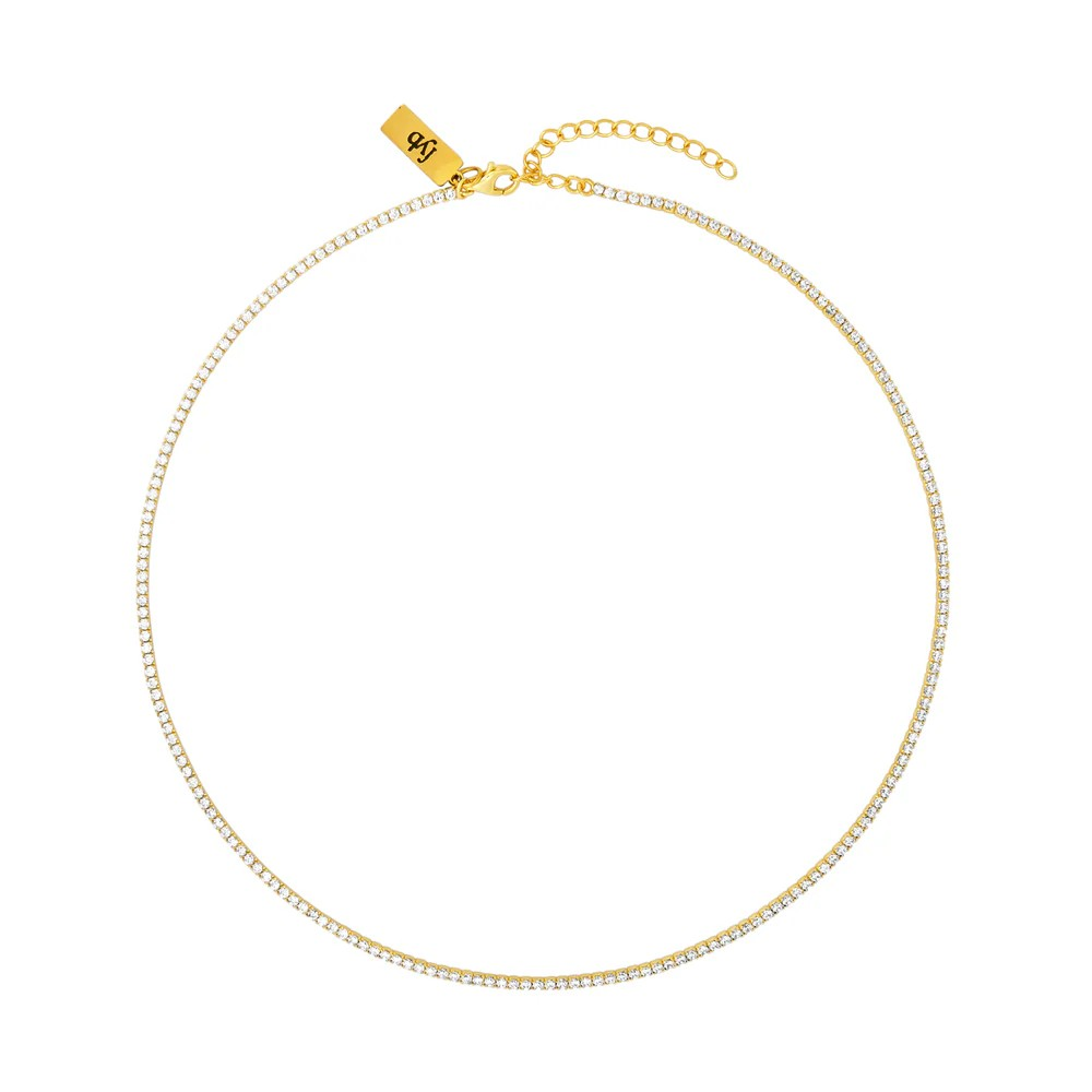 diana tennis necklace in gold