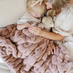 montana coles ruched throw in blush