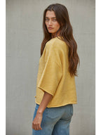 knit short sleeve in cornflower