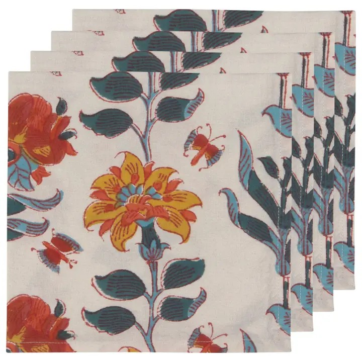 block print napkins
