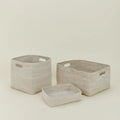 essential woven letter tray in white