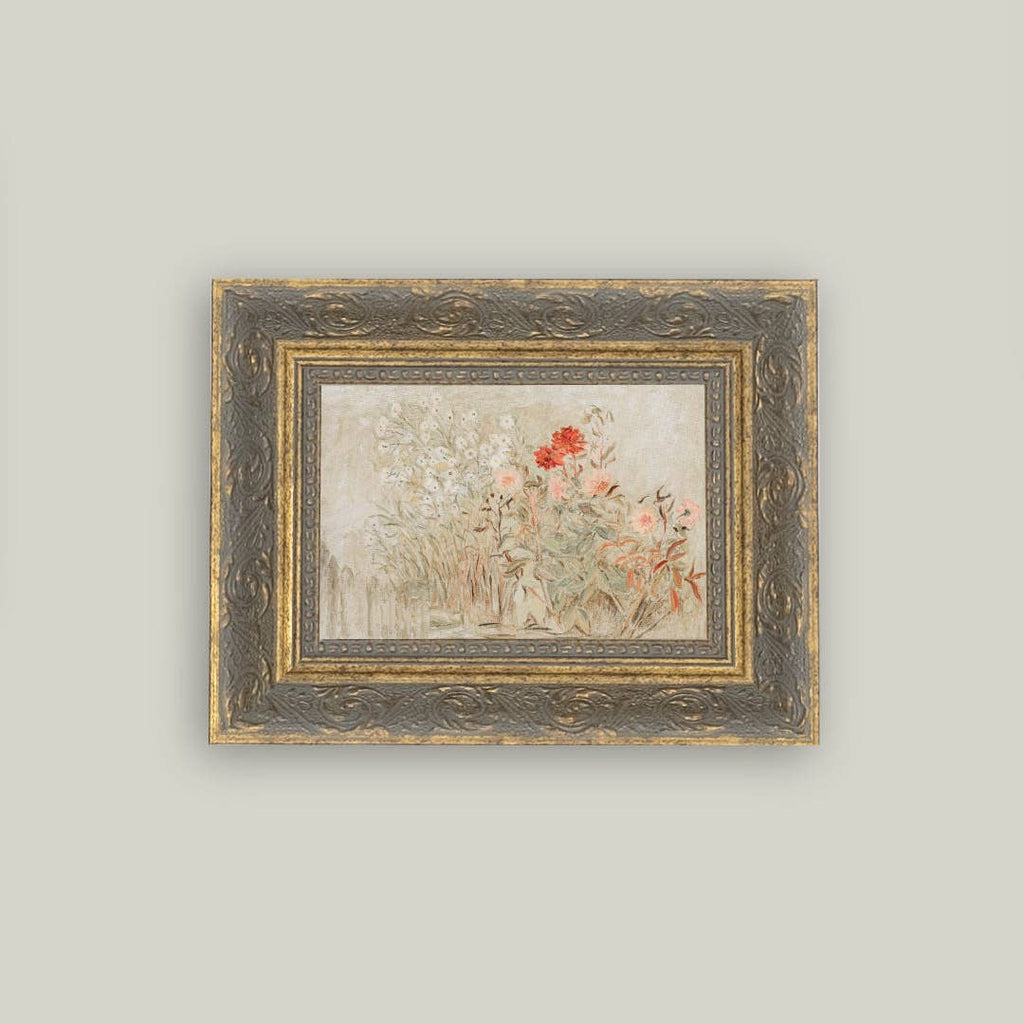 garden framed antique art - size options