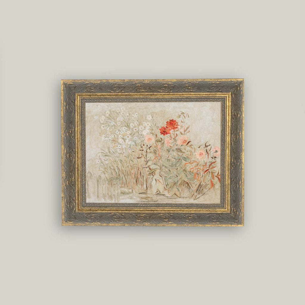 garden framed antique art - size options