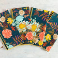 winter blue floral cloth napkins set of 4
