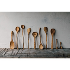olive wood salt scoop