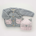 kitty baby cardigan
