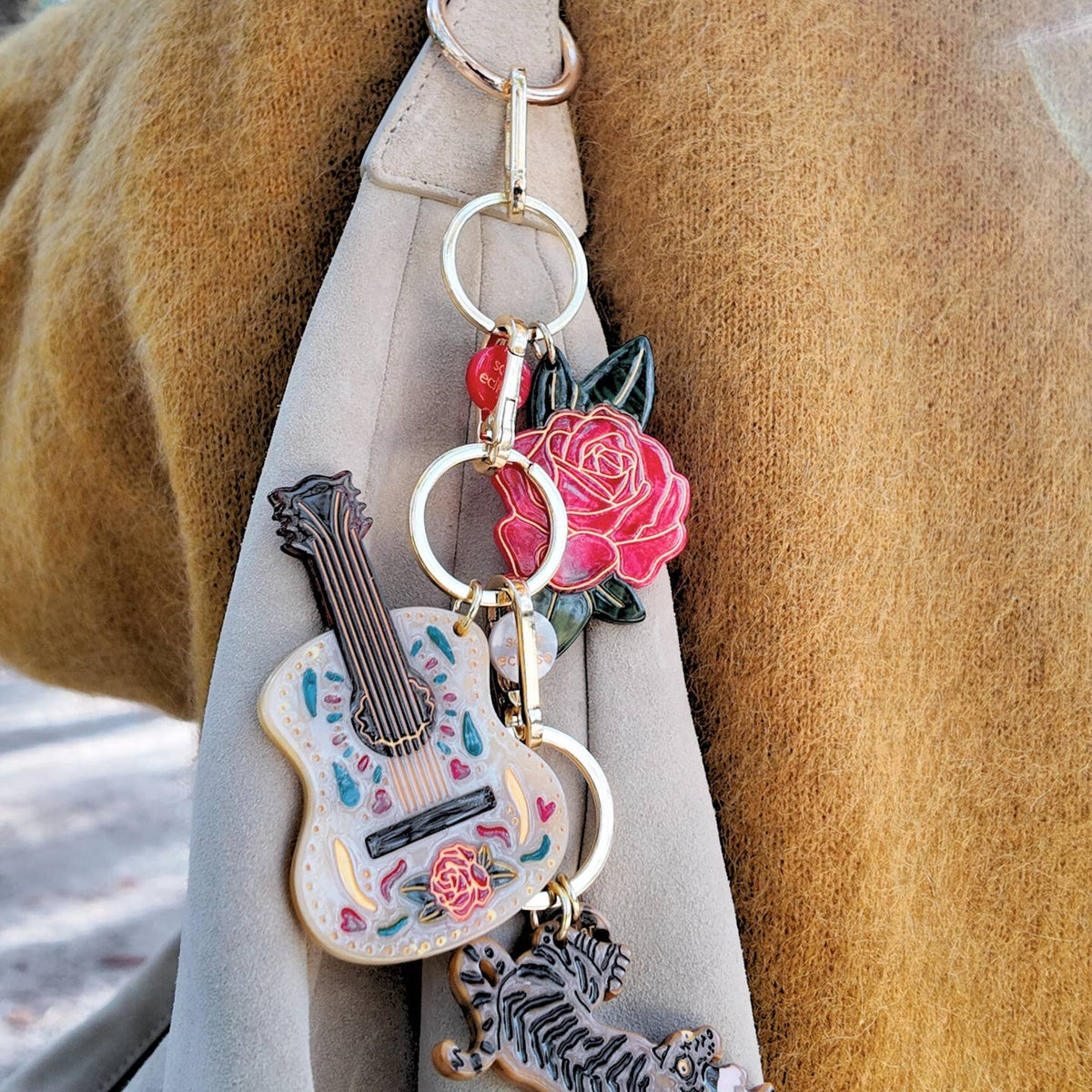 hand painted bag charms