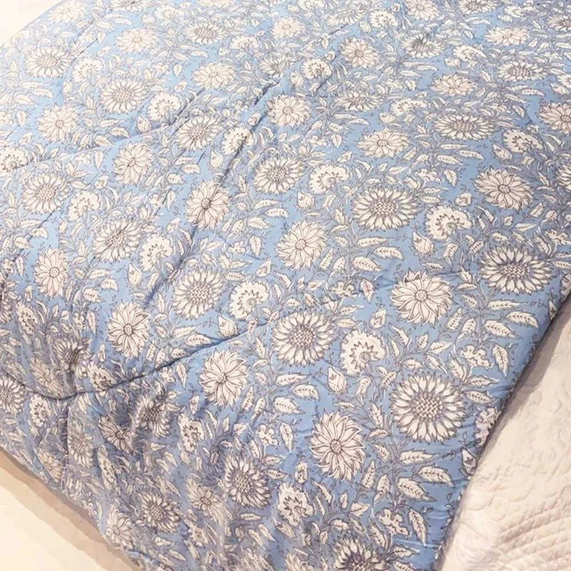 kantha quilted throw