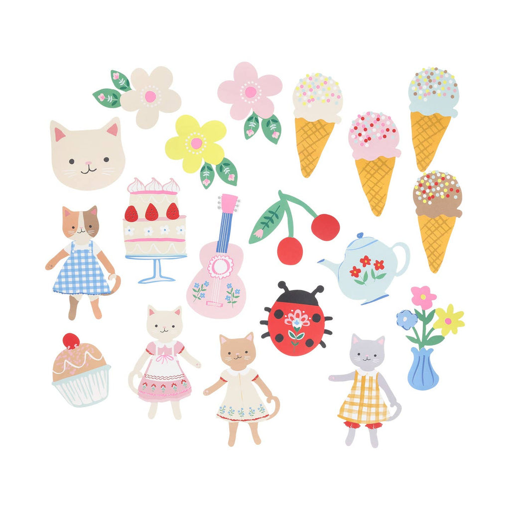 kitten club shaped stickers