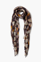 silk cashmere scarf in solar