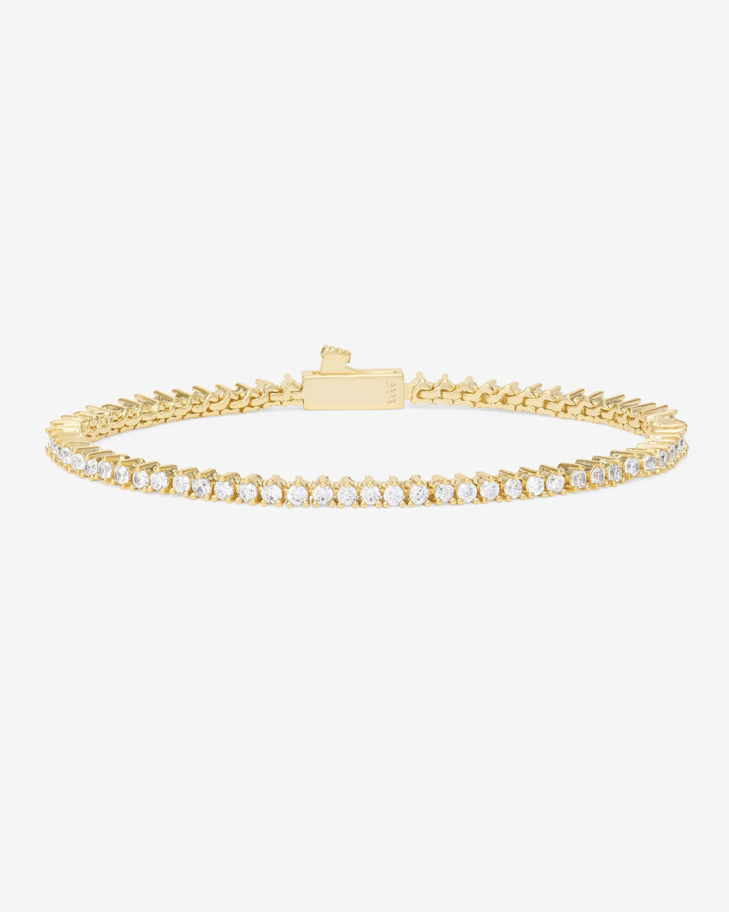 baby not your basic tennis bracelet 2mm - gold