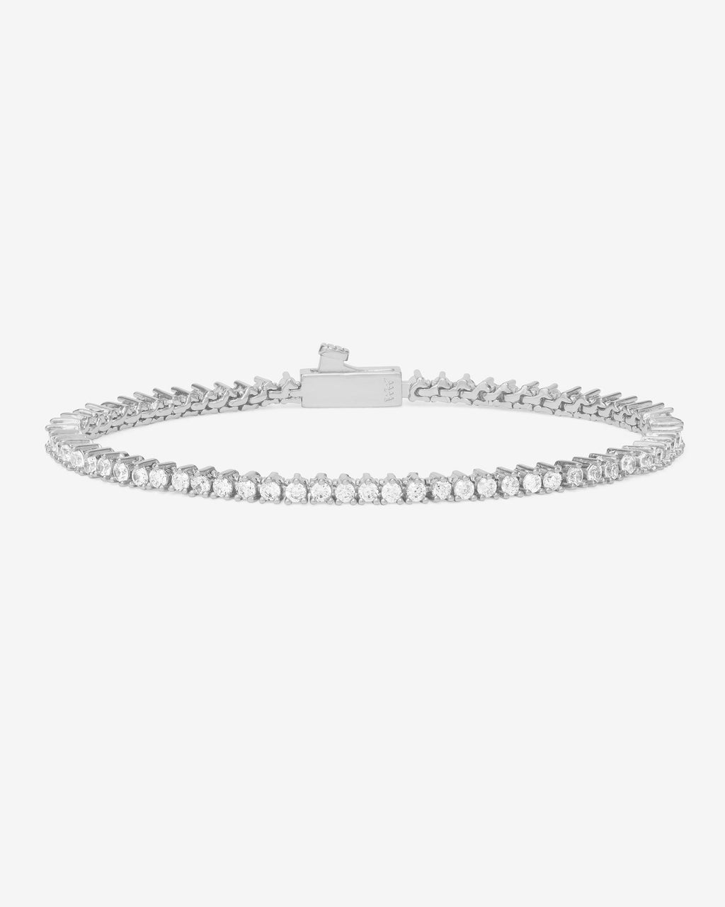 baby not your basic tennis bracelet 2mm - silver