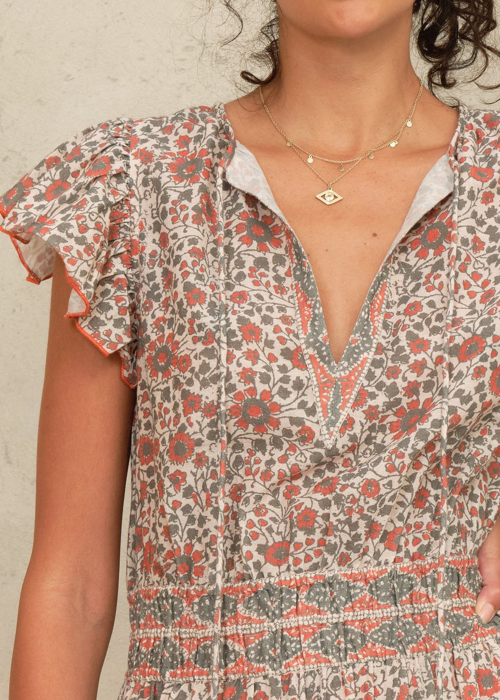 della print maxi dress