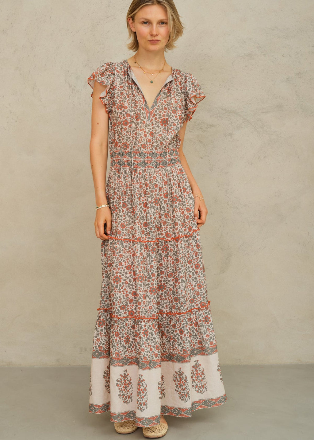 della print maxi dress