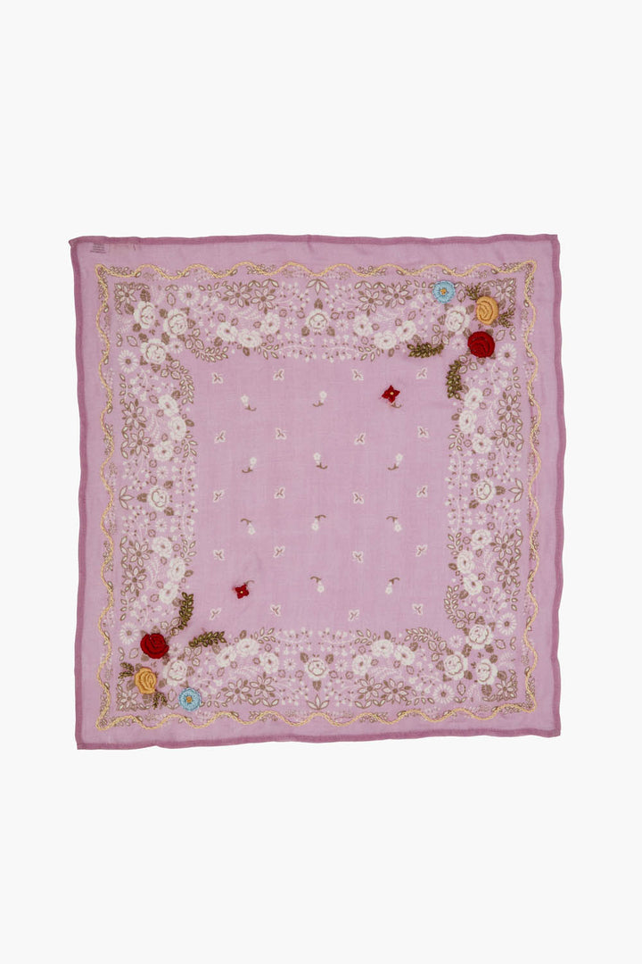 embroidered floral bandana - color options