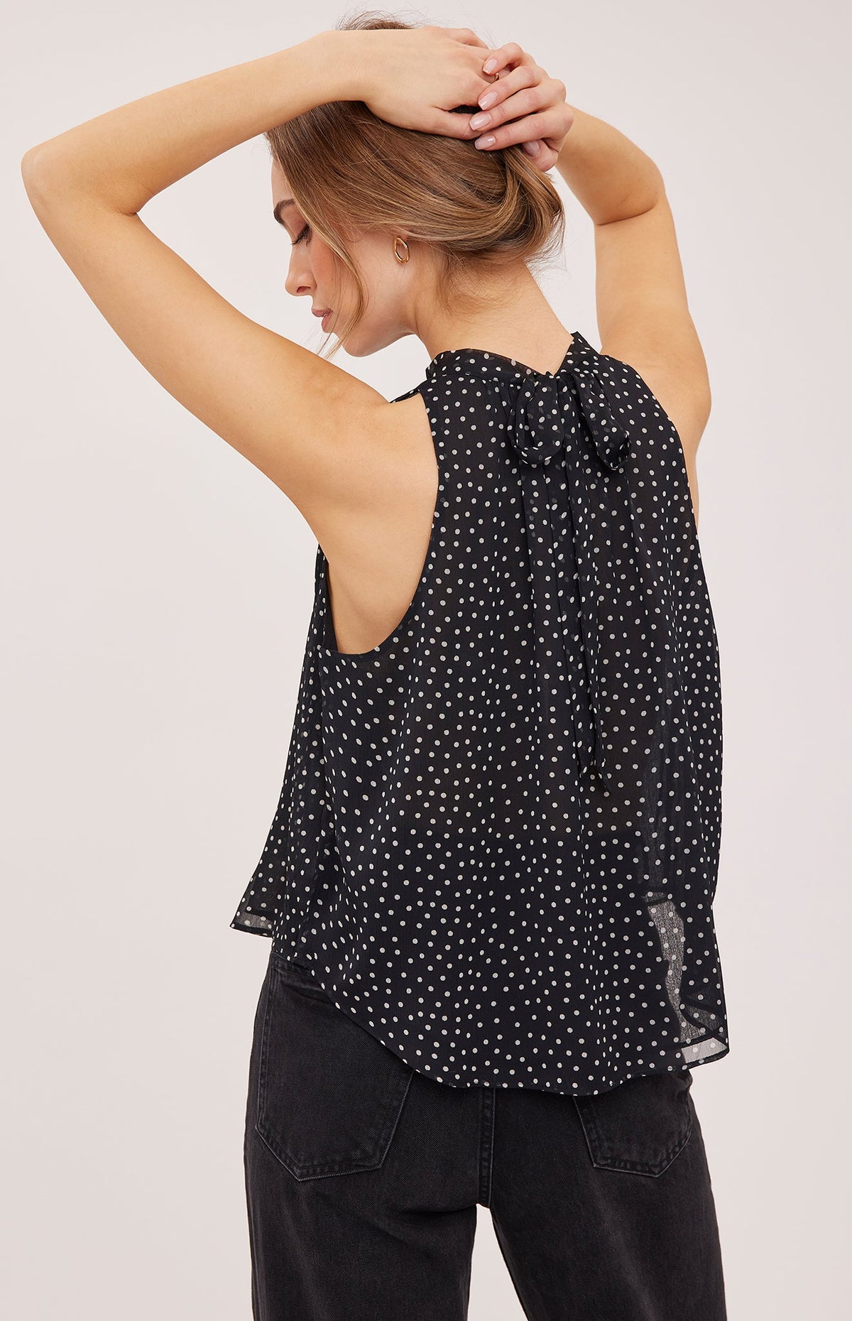 lenora in black polka