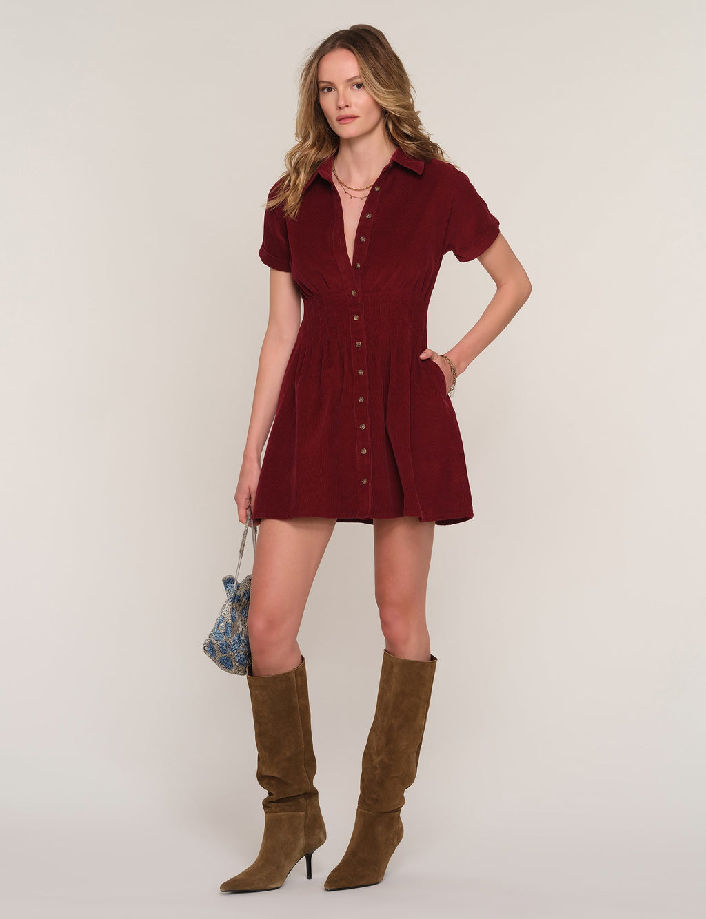 the isadora dress in merlot