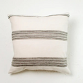 18” aden cotton throw pillow - natural + gray