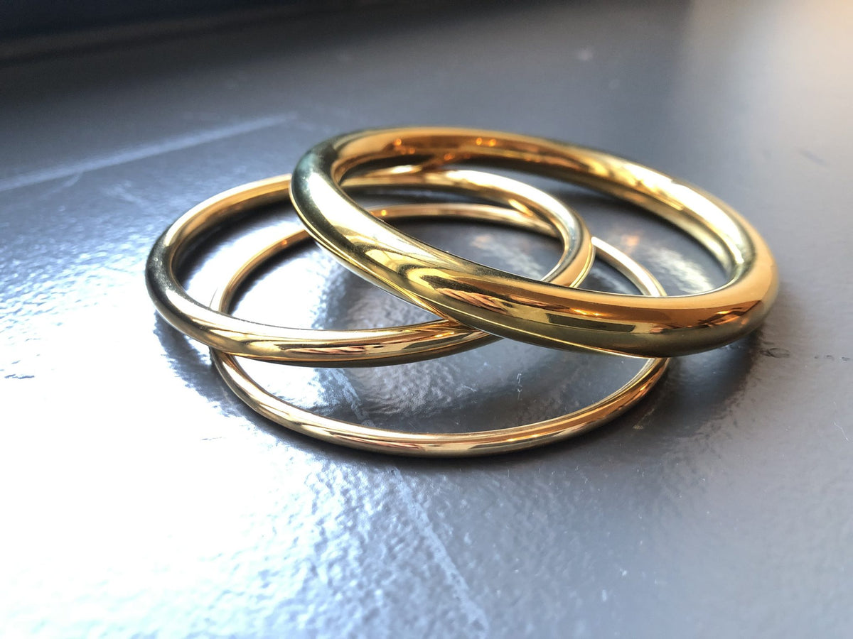 gold plated bangle - small
