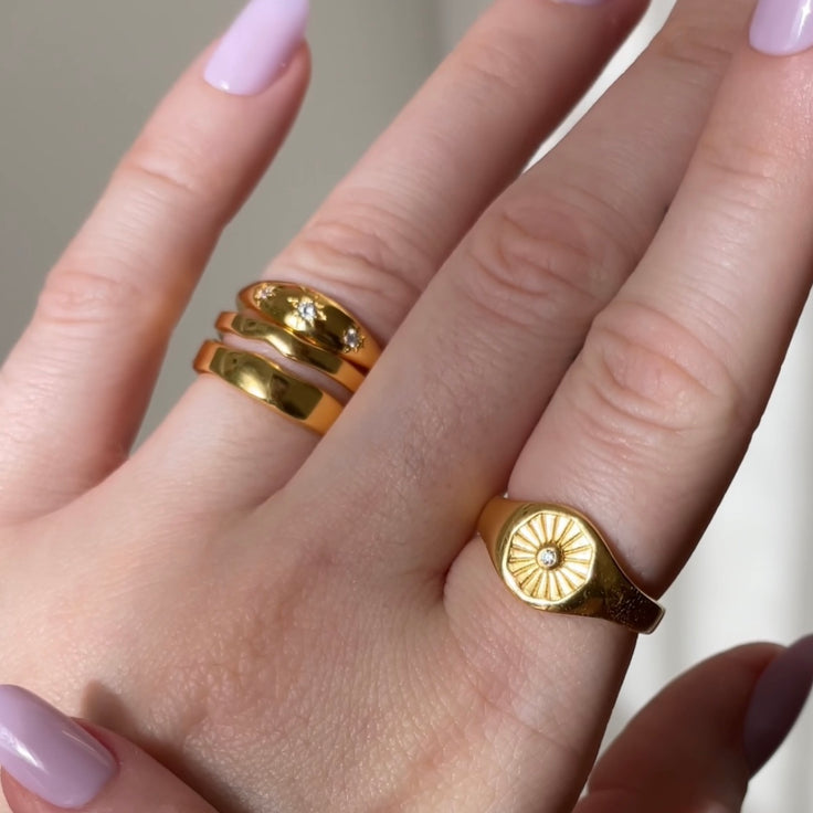 sunbeam signet ring