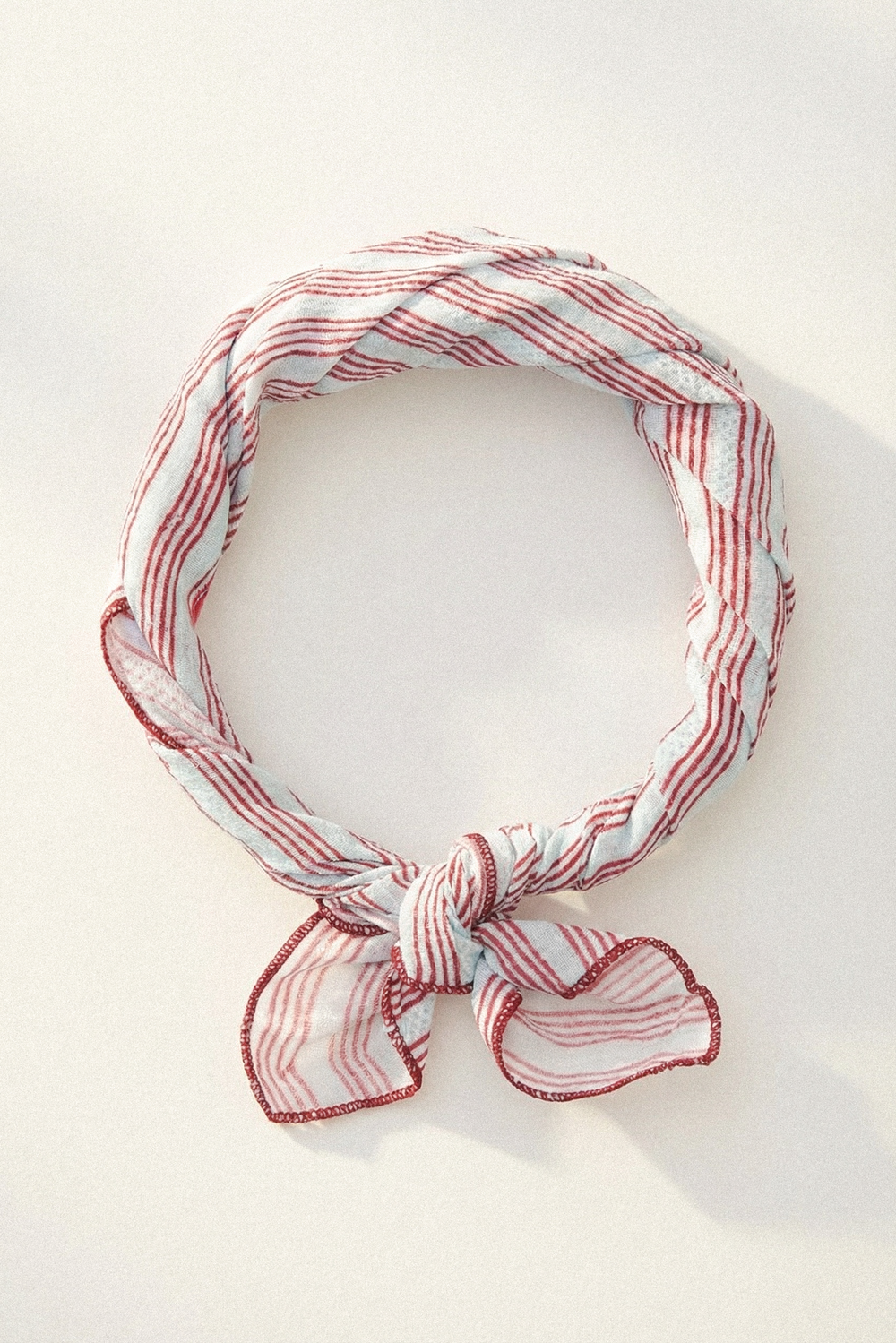 poe bandana in wine stripes