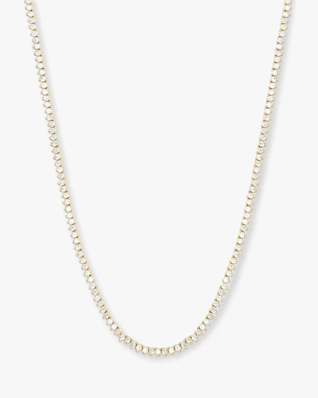 baby not your basic tennis necklace 2mm - gold