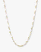 baby not your basic tennis necklace 2mm - gold
