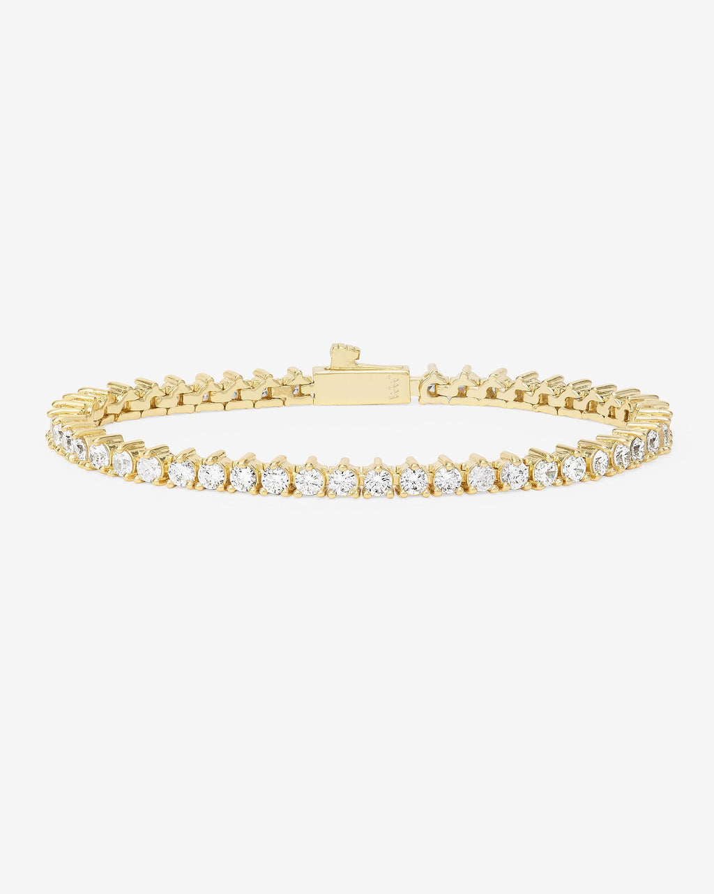not your basic tennis bracelet 3mm - gold