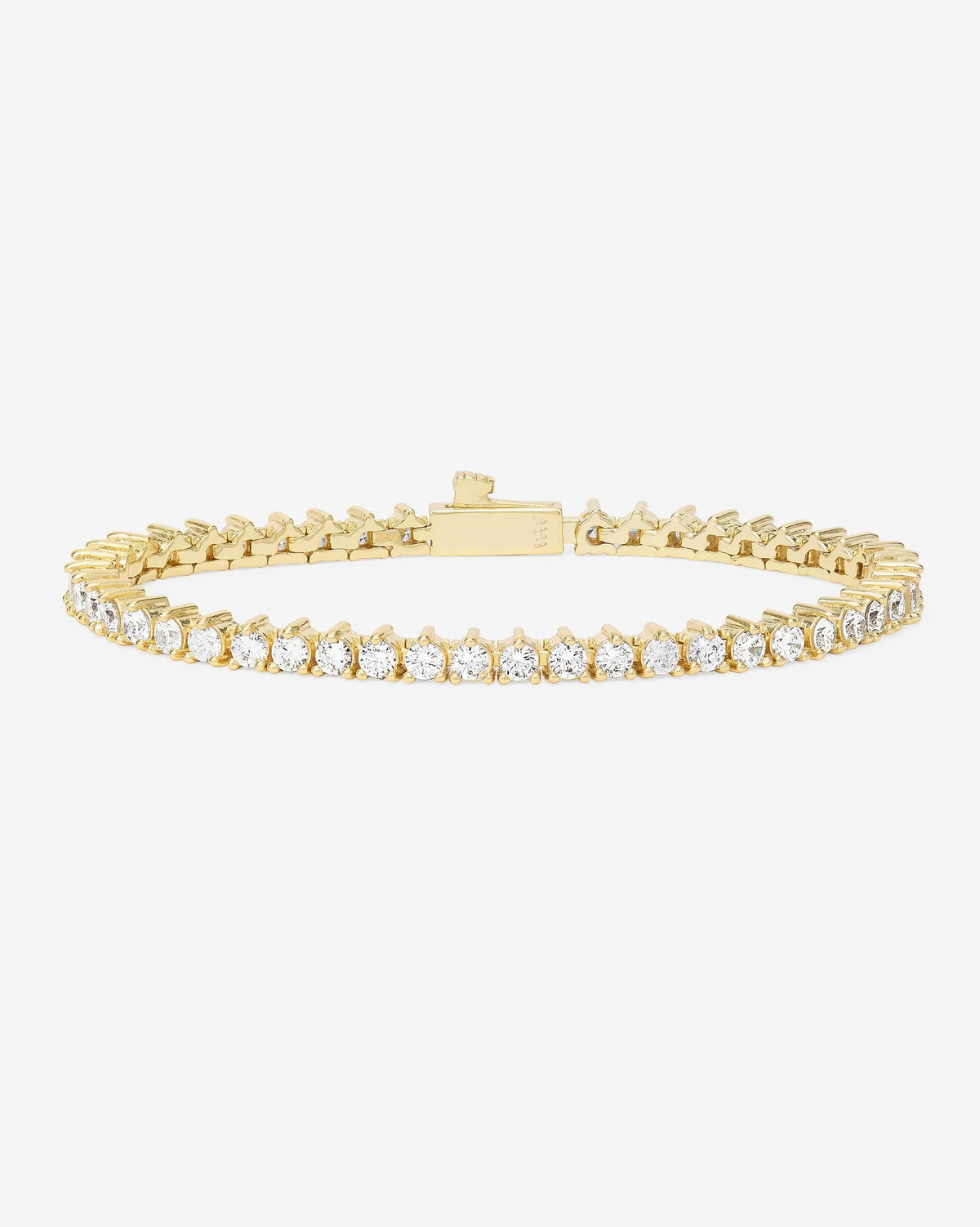 not your basic tennis bracelet 3mm - gold