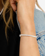 not your basic tennis bracelet 3mm - silver