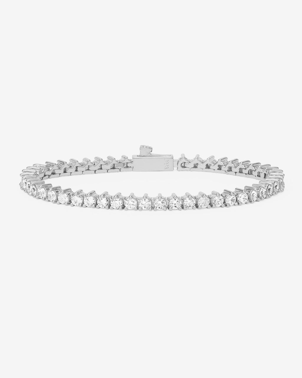 not your basic tennis bracelet 3mm - silver
