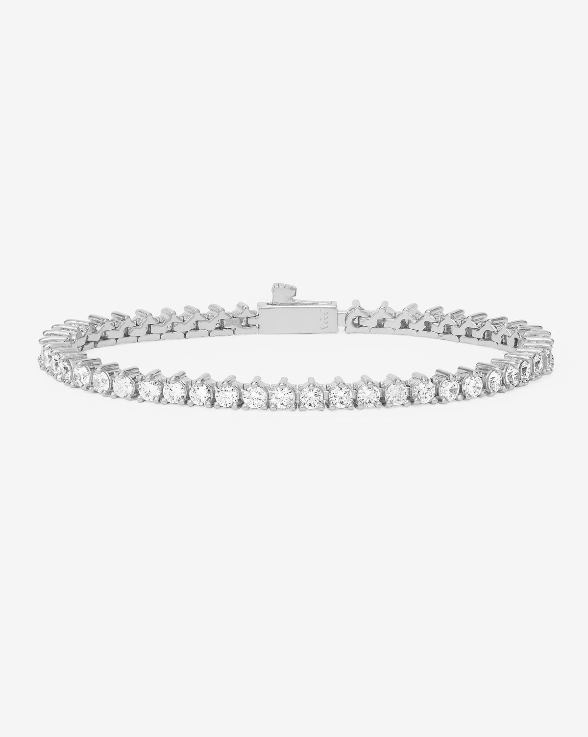 not your basic tennis bracelet 3mm - silver