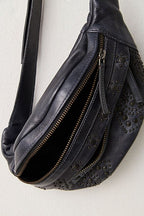 ana adorned sling in black
